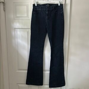7 For All Mankind Blue Flare Wide Leg Jeans